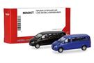 Herpa H0 MiniKit: MB Vito Bus 2010, schwarz und blau (Inhalt: je 1 Stk.)