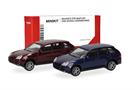 Herpa H0 MiniKit: Porsche Cayenne Turbo, rot und meerblau (Inhalt: je 1 Stk.)