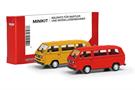 Herpa H0 MiniKit: VW T3 Bus, ginstergelb und feuerrot (Inhalt: je 1 Stk.)