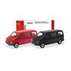Herpa H0 MiniKit: VW T4 Bus, rot und schwarz (Inhalt: je 1 Stk.)