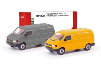 Herpa H0 MiniKit: VW T4 Kasten, grau/ginstergelb