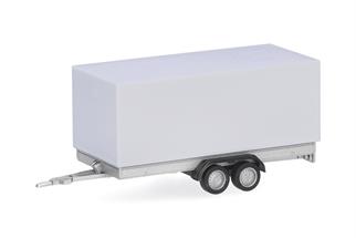Herpa H0 PKW-Planenanhänger 2achs, weiss