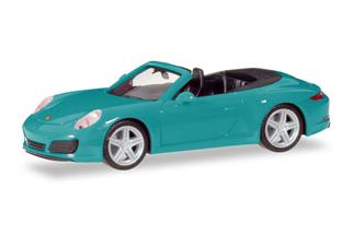 Herpa H0 Porsche 911 C2 Cabrio, miamiblau