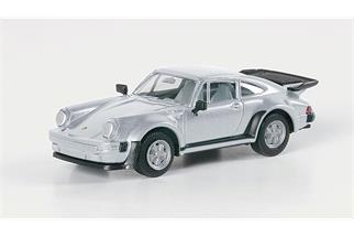 Herpa H0 Porsche 911 Turbo, silber metallic