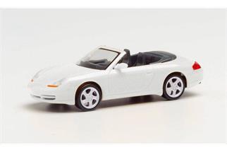 Herpa H0 Porsche 996 C4 Cabrio, carraraweiss metallic