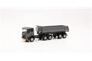 Herpa H0 Scania CG 17 6x6 Rundmulden-Sattelzug 3a/2a, grau/gelb