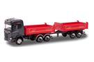 Herpa H0 Scania CR Tandem-Baukipper-Hängerzug Dreger (Sonderserie NRW)