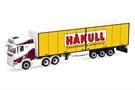 Herpa H0 Scania CR20 HD 6x4 Koffer-Sattelzug, Hakull