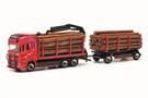 Herpa H0 Scania CR20 HD Holztransport-Hängerzug, Wurm Transporte