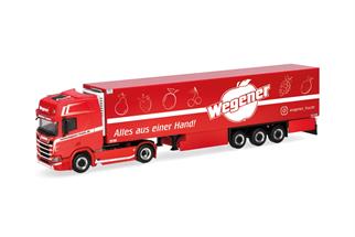 Herpa H0 Scania CR20 HD Kühlkoffer-Sattelzug, Wegener Frucht - Altes Land