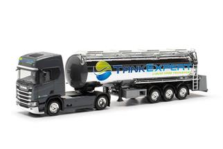 Herpa H0 Scania CR20 HD Lebensmittelchromtank-Sattelzug, Tank Expert