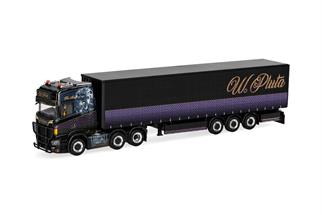 Herpa H0 Scania CS20 HD Gardinenplanen-Sattelzug, Pluta - The King