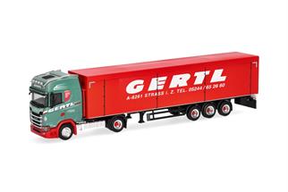 Herpa H0 Scania CS20 HD Schubboden-Sattelzug, Gertl