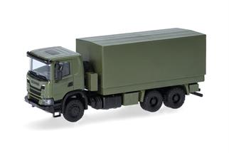 Herpa H0 Scania XT17 Pritsche-Plane-LKW 6x6, undekoriert