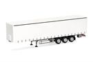 Herpa H0 Schmitz Gardinenplanen-Auflieger, weiss/Chassis silber
