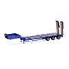 Herpa H0 Semitieflader mit Rampen, ultramarinblau THW