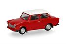 Herpa H0 Trabant 601 Limousine, rot mit weissem Dach