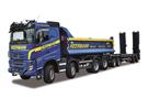 Herpa H0 Volvo FH 2020 FD Abrollmulden-LKW mit Goldhofer TU4-Anhänger, Heermann (SoSe NRW)