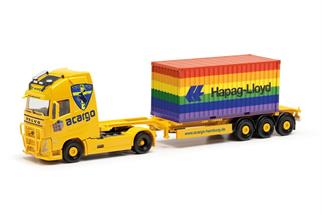 Herpa H0 Volvo FH Gl. XL 2020 Container-Sattelzug, acargo/Hapag-Lloyd