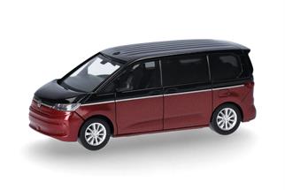 Herpa H0 VW Multivan, Deep-Black/Fortanarot