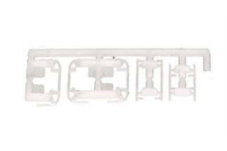 Herpa H0 Zubehör: Lowbar und Sidebar für Zugmaschinen, weiss (Inhalt: je 3 Stk.)