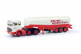 Herpa/MBS H0 MB LPS 2032 Benzintank-Sattelzug, bayer spedition