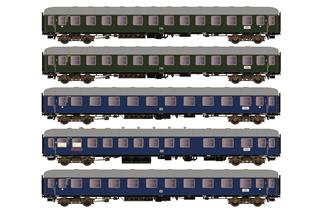 Hobbytrain H0 (AC) DB Reisezugwagen-Set 1 D 83/41, Ep. III, 5-tlg.