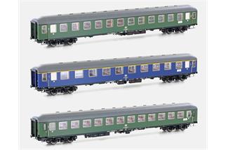 Hobbytrain H0 DB Reisezugset 3 D 1213 Dortmund - Oberstdorf 1974, Ep. IV, 3-tlg.