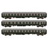 Hobbytrain H0 (DC) DB Reisezugwagen-Set 2 D 83/41, Ep. III, 3-tlg.