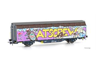 Hobbytrain H0 SBB Schiebewandwagen Hbbillns, Graffiti - ATSCREW, Ep. VI