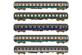 Hobbytrain/LS Models H0 (AC) Reisezug-Wagenset D 912 Emsland, Ep. IVa, 5-tlg.