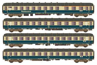 Hobbytrain/LS Models H0 Transitzug-Wagenset 2 D 351, Ep. IVa, 4-tlg.