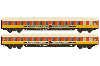 Hobbytrain N Apfelpfeil Liegewagen-Set Bcm 53, gelb/orange, Ep. IV, 2-tlg.