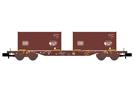 Hobbytrain N DB Containertragwagen Sgjkkmms 699, DB/TFG, Ep. IV