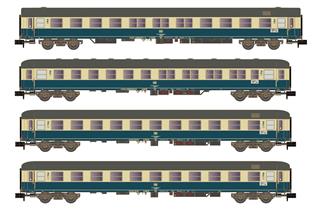 Hobbytrain N DB Reisezug-Wagenset 2 Turnus Ferienzug, Ep. IV, 4-tlg.