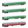 Hobbytrain N DB Reisezugwagen-Set 2 Scharnow, Ep. IIIb, 4-tlg.