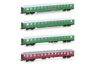 Hobbytrain N DB Reisezugwagen-Set 2 Scharnow, Ep. IIIb, 4-tlg. Hobbytrain N DB Reisezugwagen-Set 2 Scharnow, Ep. IIIb, 4-tlg.