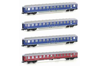 Hobbytrain N DB Reisezugwagen-Set 2 Touropa, Ep. IIIb, 4-tlg. Hobbytrain N DB Reisezugwagen-Set 2 Touropa, Ep. IIIb, 4-tlg.