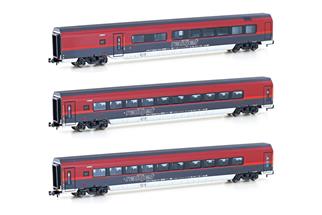 Hobbytrain N ÖBB Reisezugwagen-Ergänzungsset Railjet, Ep. VI, 3-tlg.
