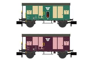 Hobbytrain N RM gedecktes Güterwagen-Set K2, Ep. V, 2-tlg.