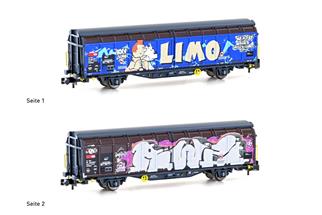 Hobbytrain N SBB Schiebewandwagen Hbbillns, Graffiti - Limo, Ep. VI Hobbytrain N SBB Schiebewandwagen Hbbillns, Graffiti - Limo, Ep. VI