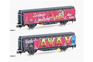 Hobbytrain N SBB Schiebewandwagen Hbbillns, Grafitti - Leistungsgesellschaft?, Ep. VI