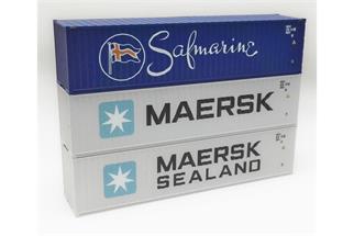 Igra Model H0 40' Container-Set 7 MAERSK/MAERSK SEELAND/Safmarine, 3-tlg.