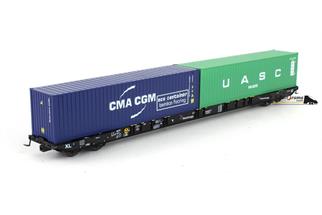 Igra Model H0 RheinCargo Containertragwagen Sggnss, CMA CGM/UASC