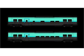 Jägerndorfer H0 (DC) ÖBB Reisezug-Ergänzungsset 2 Railjet II, Ep. VI, 2-tlg.
