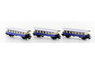 Jägerndorfer N DB Personenwagen-Set blau/weiss, 3-tlg.