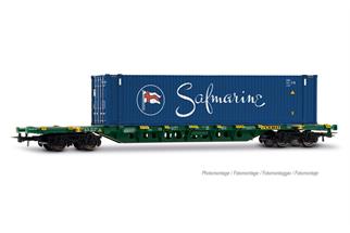 Jouef H0 CEMAT Containertragwagen Sgnss, 45' Safmarine, Ep. VI