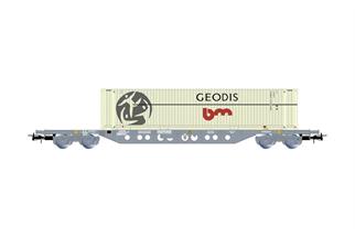 Jouef H0 Containerwagen Sgnss, 45'-Container Geodis, Ep. V