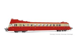 Jouef H0 (DC Sound) SNCF Dieseltriebwagen ABJ 3, rot/beige, Ep. IV