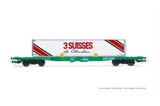 Jouef H0 SNCF Containertragwagen S70, 3 Suisses, Ep. IV